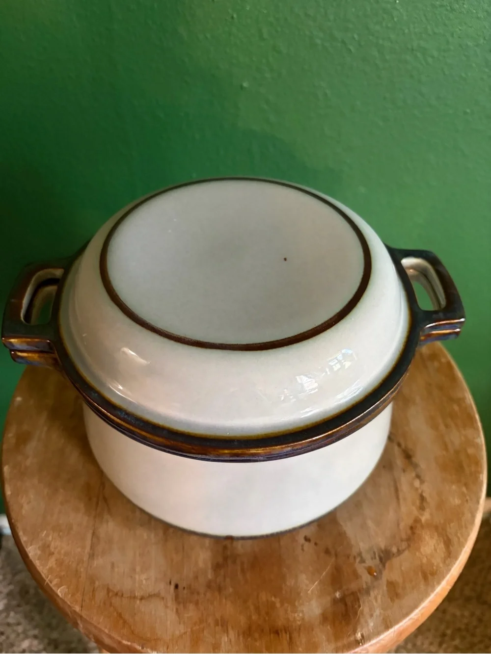 Vintage Covered Casserole 405 by Tema Stoneware Copenhagen 2 QT